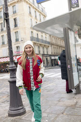 Jogging oversize fille - BONTON x Sonia Rykiel Vert vue de détail 5