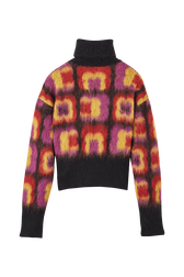 Pull col roulé jacquard Mai 68 femme Multico crea vue de dos