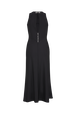 Mid-length jersey dress Black back view