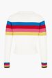 Multicolored Stripes Long Sleeve Sweater Multico back view