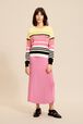 Pull logo Sonia Rykiel colorblock femme Multico vue portée de face