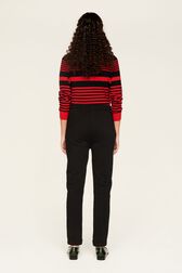 Women Cotton Jersey Jogging Black back worn view