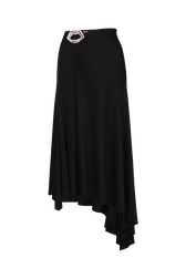 Jersey skirt Black front view