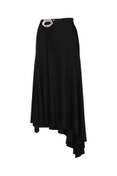 Jersey skirt Black front view