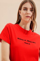T-shirt logo Sonia Rykiel femme Rouge vue de détail 2