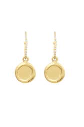 Golden Medals Rykiel earrings Gold front view