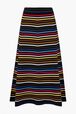 Multicolored Striped Long Skirt Multico front view