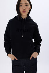 Long-Sleeved Hoodie Black details view 1