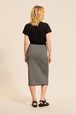 Women Floral Print T-shirt Black back worn view