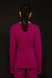 Women Milano Knitted Jacket Fuchsia back worn view