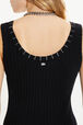 Ribbed tank top Black details view 1