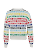 Pull rayé multicolore femme Multico blanc vue de dos