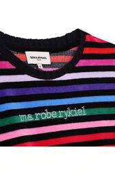 Robe rayée multicolore velours Multico raye vue de détail 1