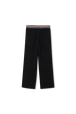 Black knit pants Black back view