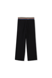 Black knit pants Black back view