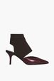 Leather And Mesh Court Shoes Claret front view