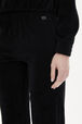 Flared velvet trousers Black details view 1