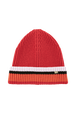 Women Striped Beanie Red front view