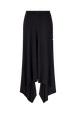 Studded skirt in asymmetrical jersey Black back view