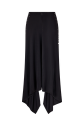 Studded skirt in asymmetrical jersey Black back view