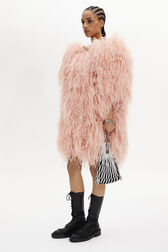 Luxury Ostrich Feather Dress Pink details view 1