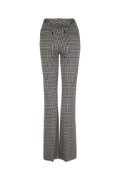 Pantalon imprimé en jersey Carreaux noir/blanc vue de dos