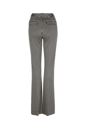 Pantalon à carreaux en jersey Carreaux noir/blanc vue de dos