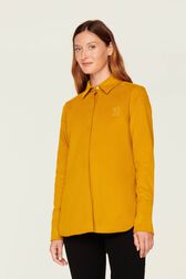 Chemise velours femme Moutarde vue de détail 3