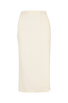 Jupe tailleur à rayures Pinstripes Ecru/rose vue de dos