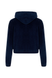 Long-sleeved velvet hoodie Blue duck back view