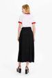 Women Viscose Flowing Skirt Black back worn view