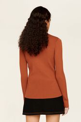 Top goutte uni femme Camel vue portée de dos