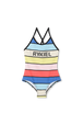 Maillot de bain une pièce rayé multicolore Multico vue de face