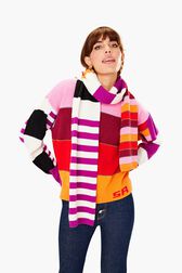 Multicolor Scarf Multico front worn view