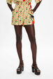 Women Cherry Print Twill Shorts Baby yellow details view 1