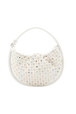 Medium Domino bag in leather and studs White front view