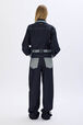 Boxy denim jacket Blue back worn view