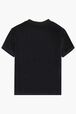 Women Velvet T-shirt Black back view