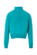 Women Mohair Turtleneck Emerald back view