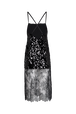 Strappy Sequined Slip Dress Black back view