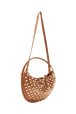 Sac Domino medium en cuir et studs Marron vue de dos