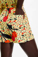 Women Cherry Print Twill Shorts Baby yellow details view 2