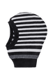 Cagoule laine rayée femme Raye noir/blanc vue de face