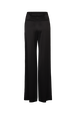 Piaf trousers in satin-back viewed crepe with rhinestone detailing Black back