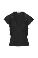 Blouse en mousseline Noir vue de face