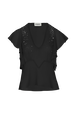 Chiffon blouse Black front view