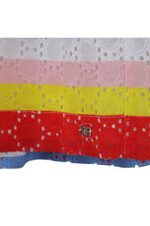 Jupe fille rayée broderie anglaise Multico vue de détail 1