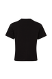 T-shirt col rond manches courtes en jersey de coton Noir vue de dos