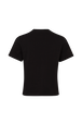 Short-Sleeved Crew-Neck Cotton Jersey T-Shirt Black back view