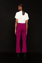 Pantalon maille milano femme Fuchsia vue portée de dos